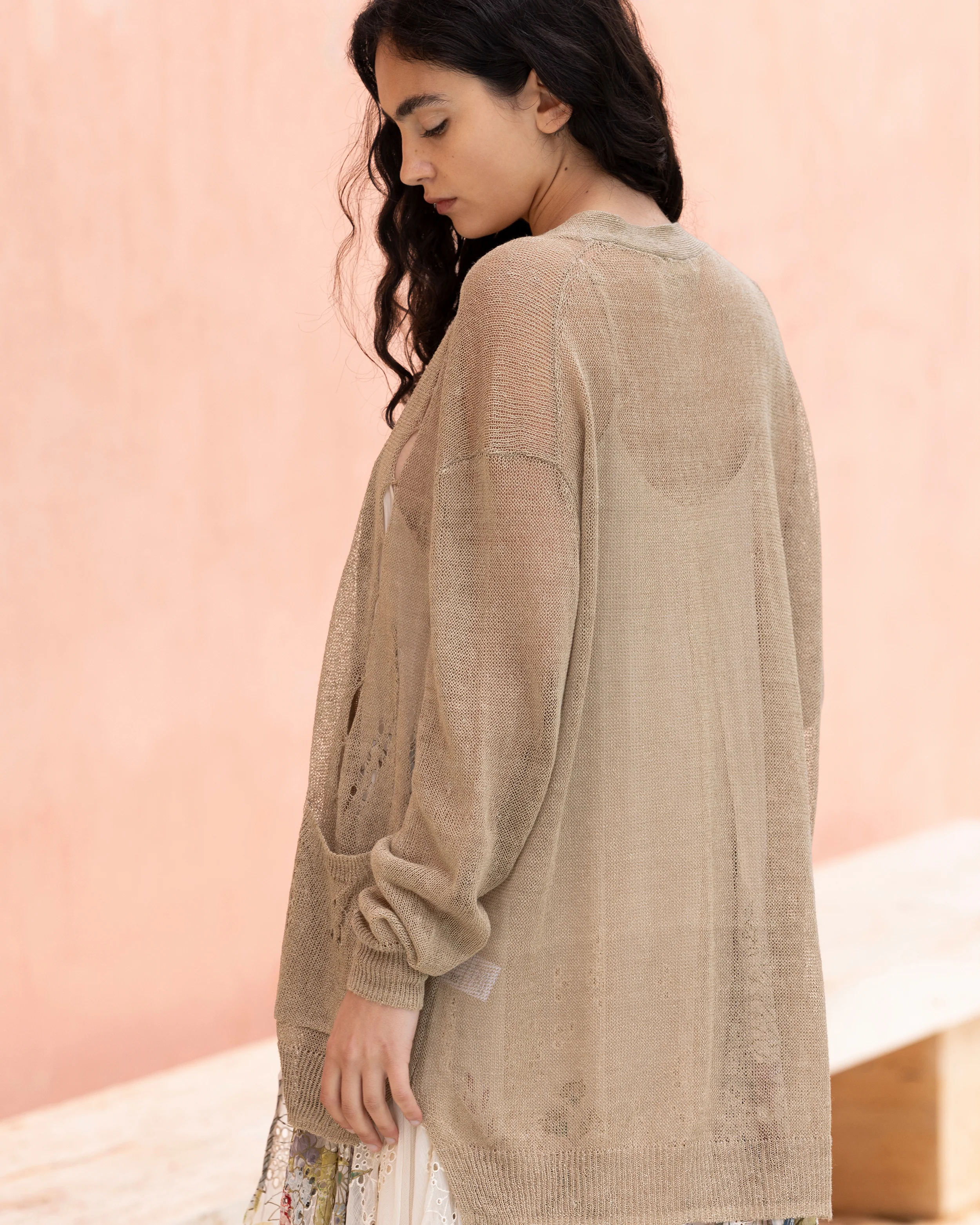 Cardigan Stree - Beige - Image 5