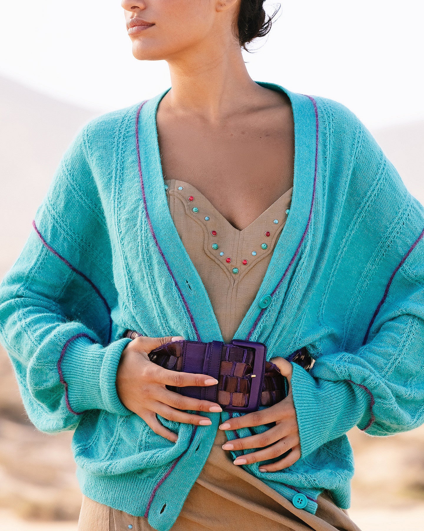 Cardigan Taki - Turquoise - Image 4