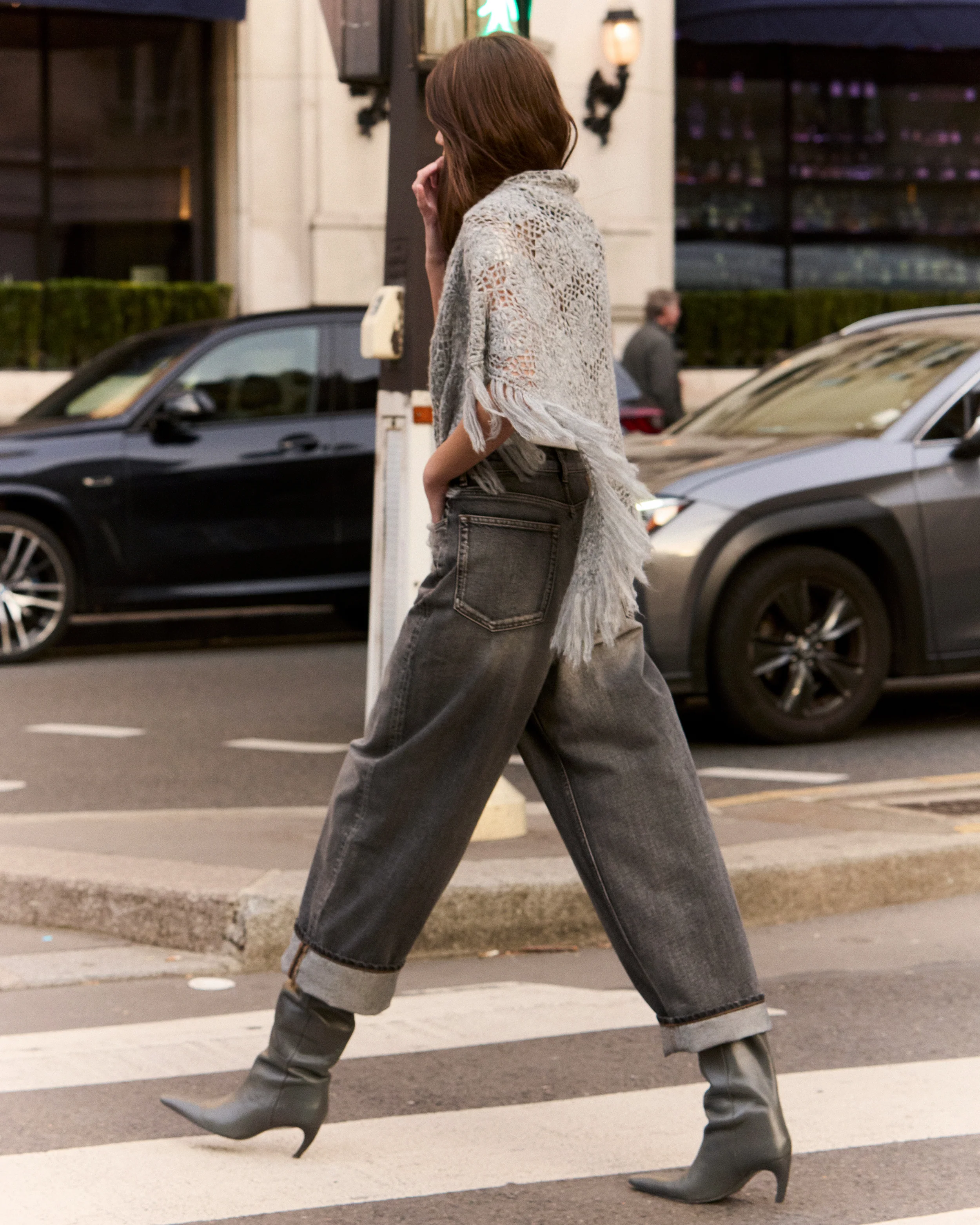 Châle Flow - Gris - Image 3