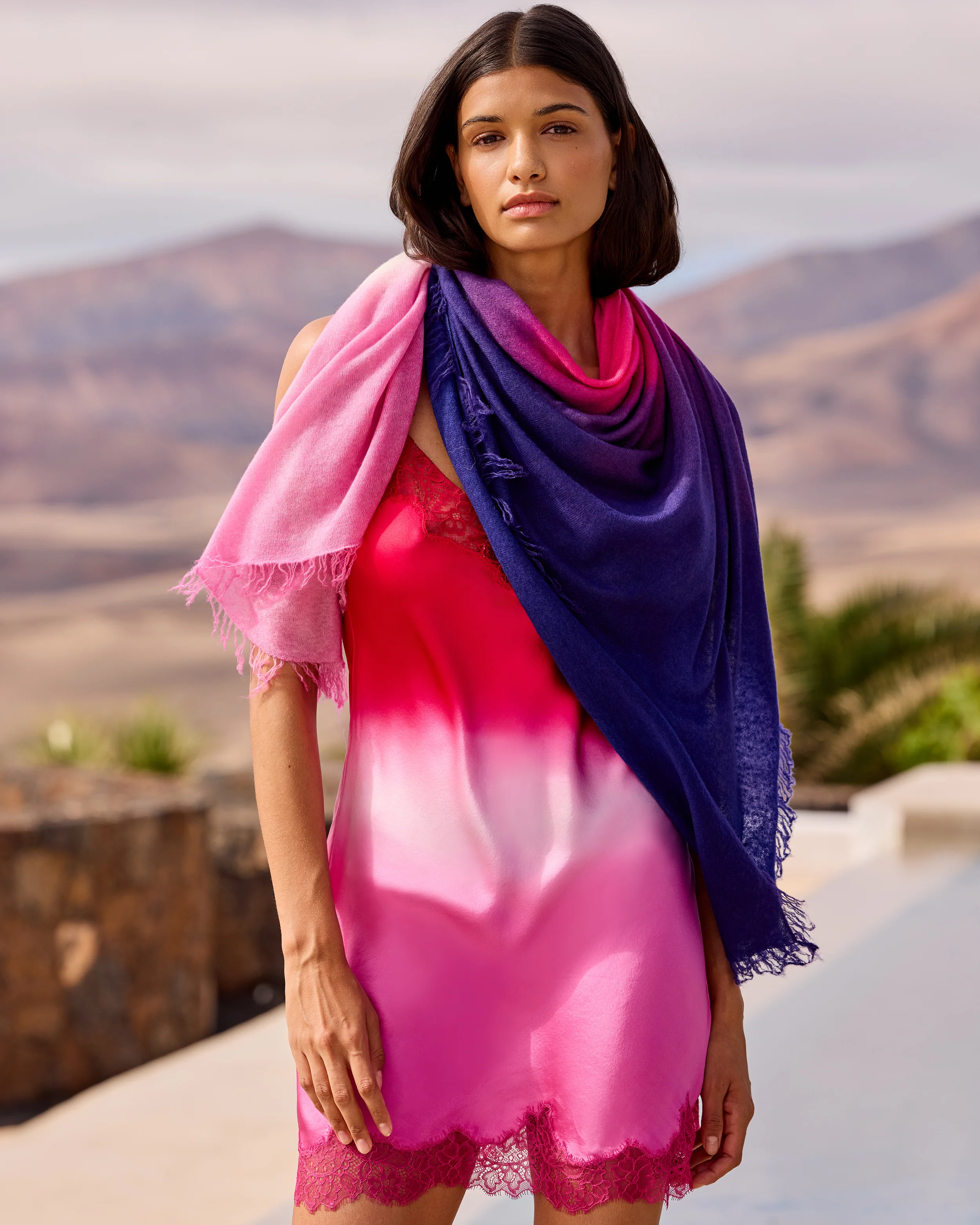 Foulard Tinku - Rose