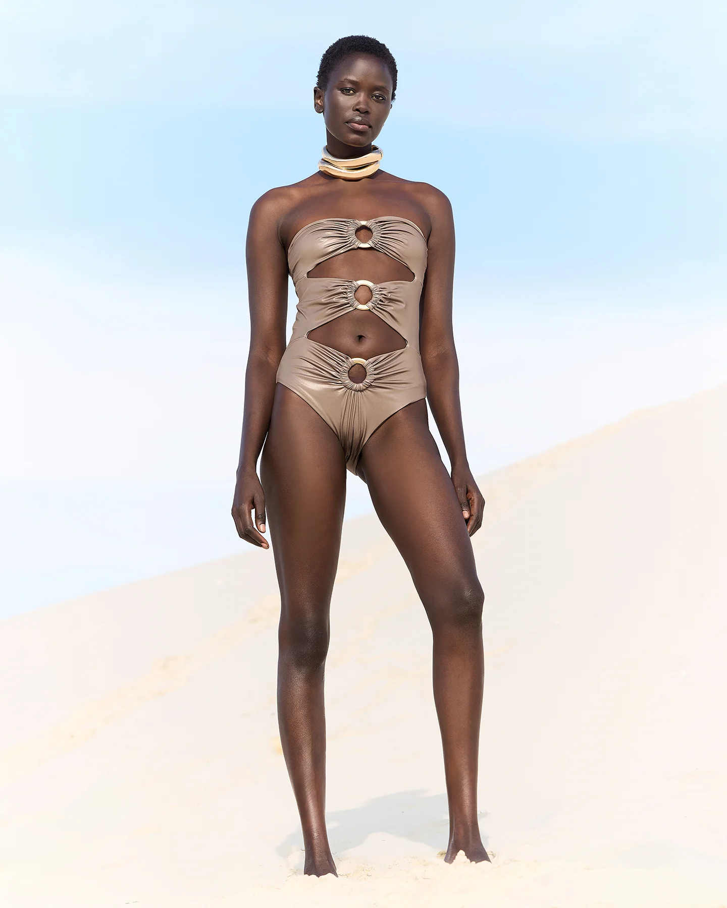 Maillot De Bain Drusille - Taupe