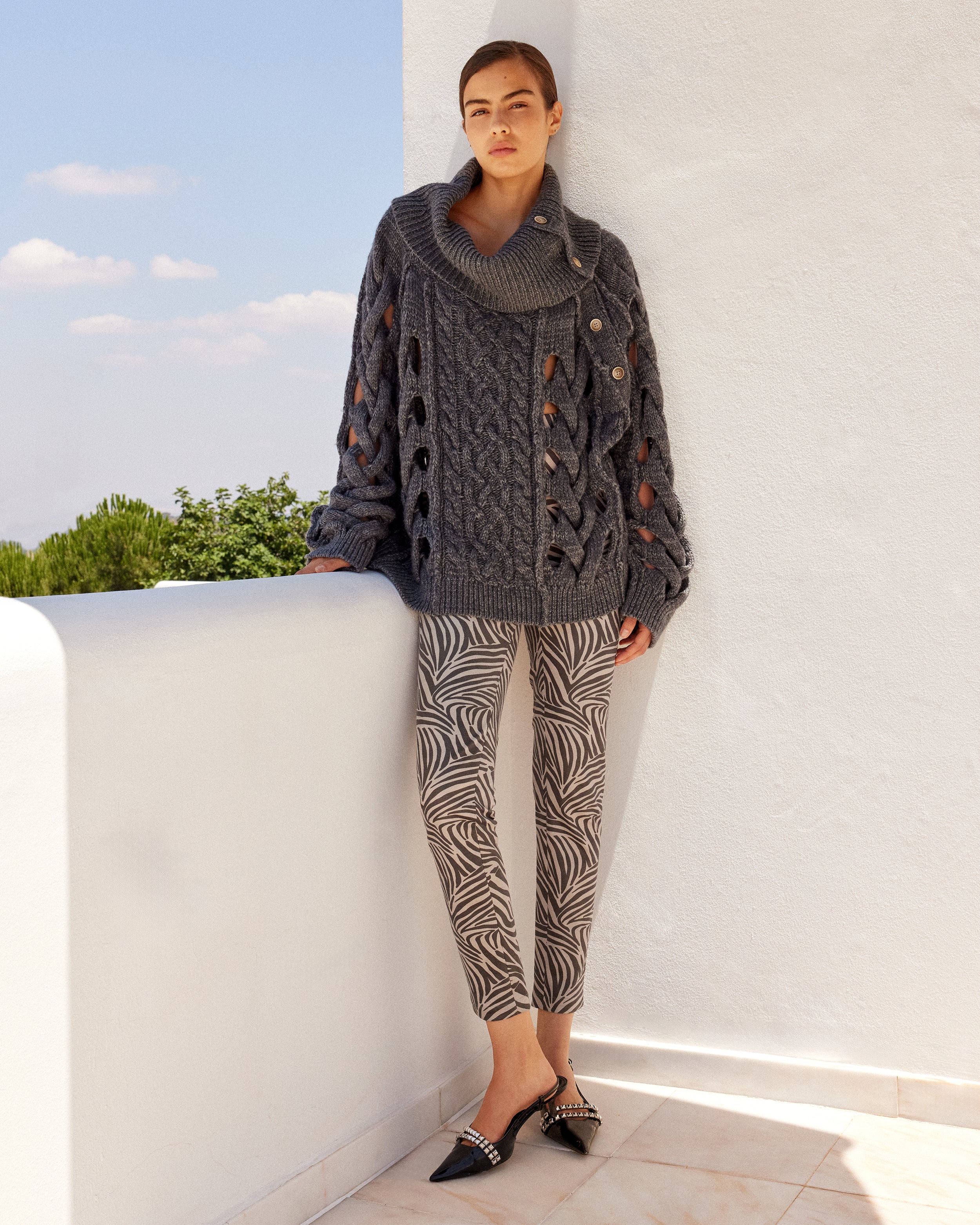 Pantalon Seara - Noir Blanc