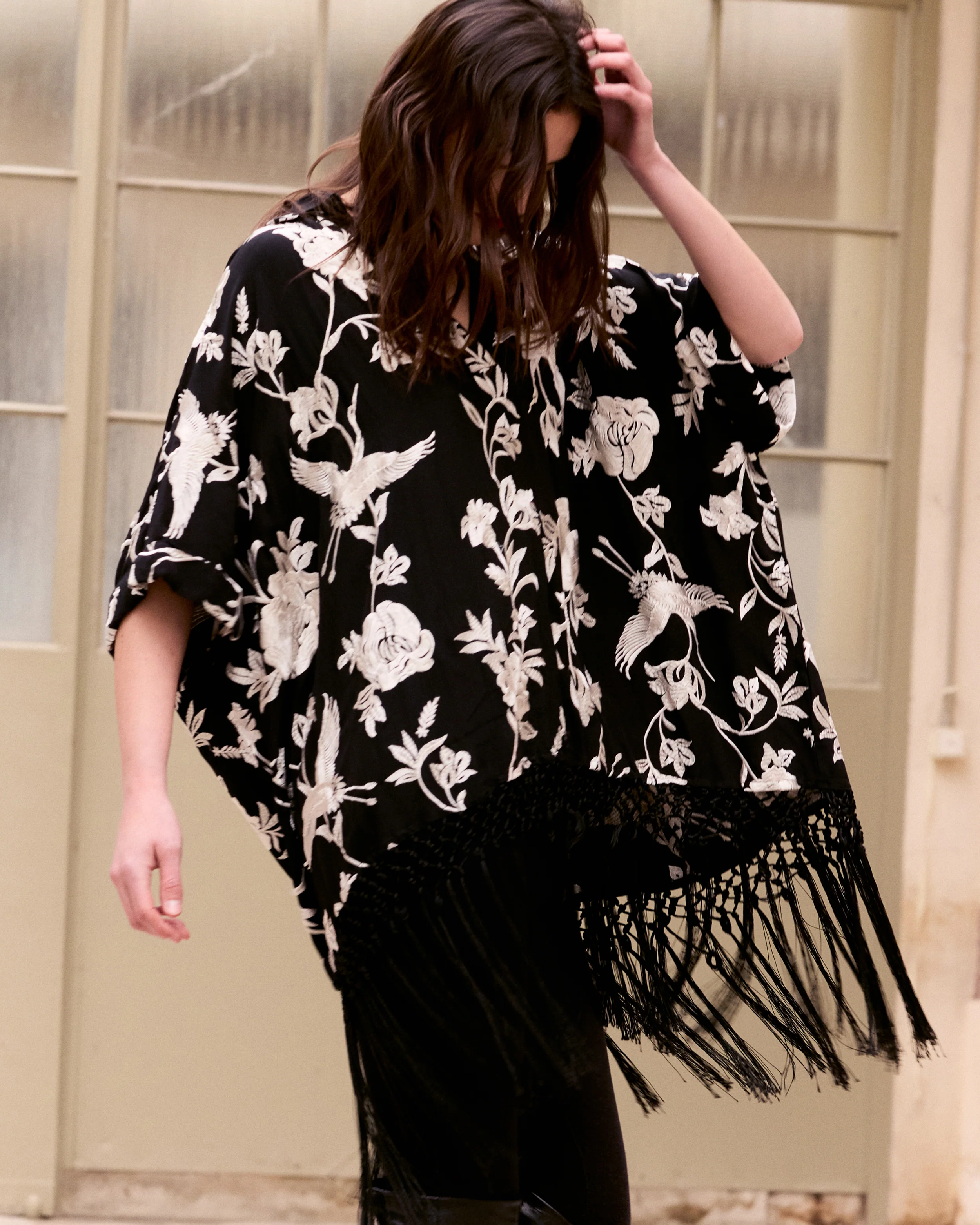 Poncho Franny - Noir - Image 4