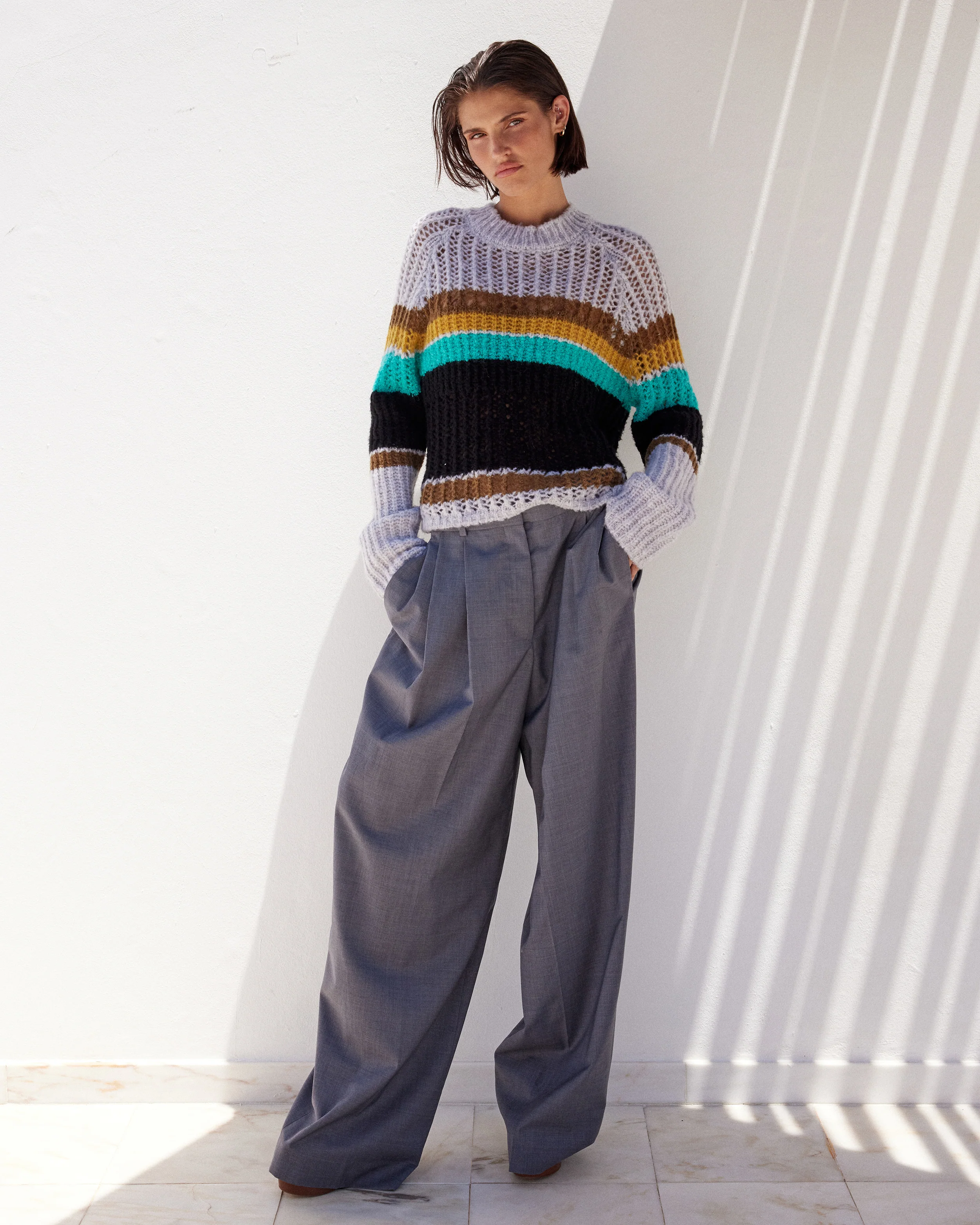Pull Curt - Gris