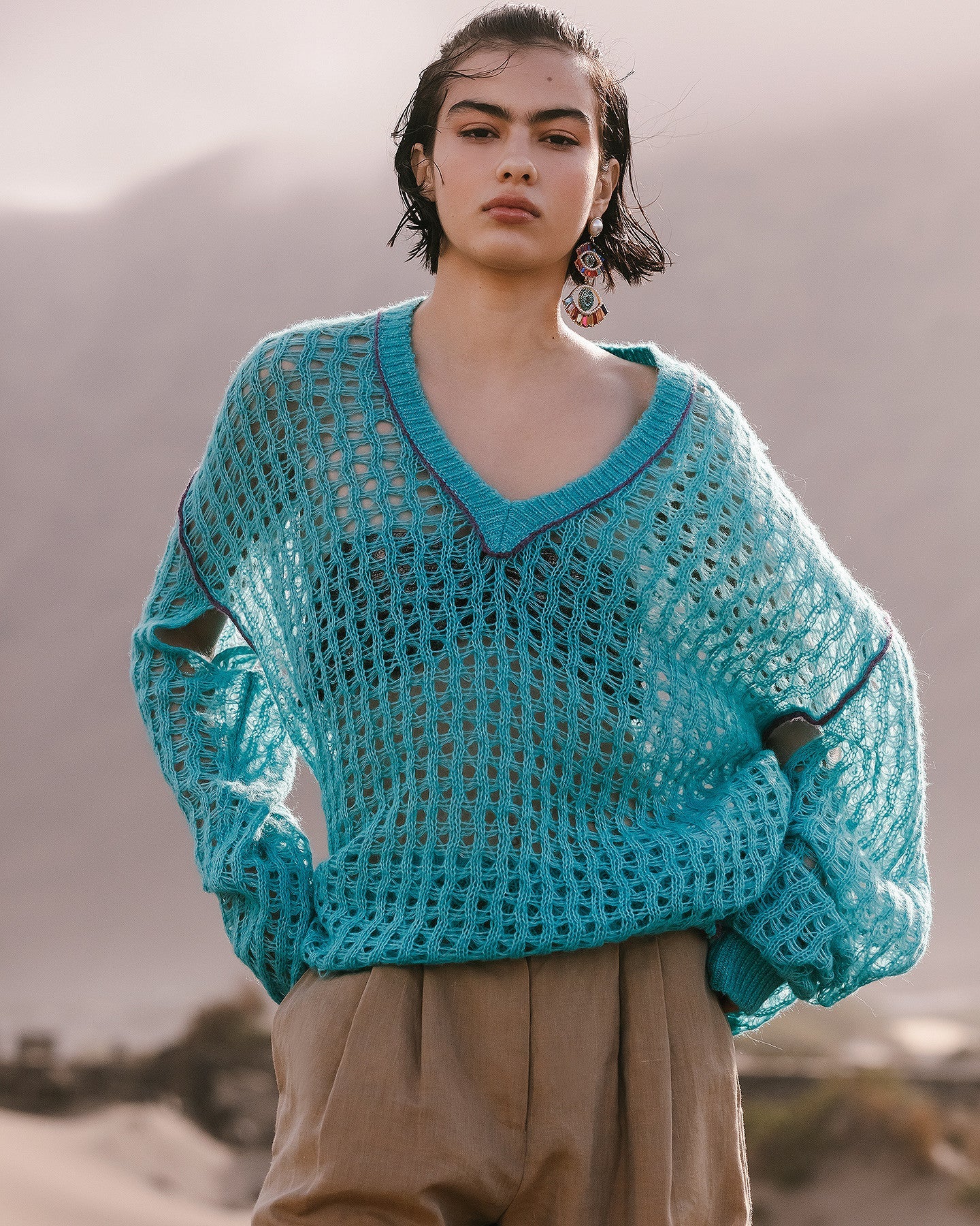 Pull Takeko - Turquoise