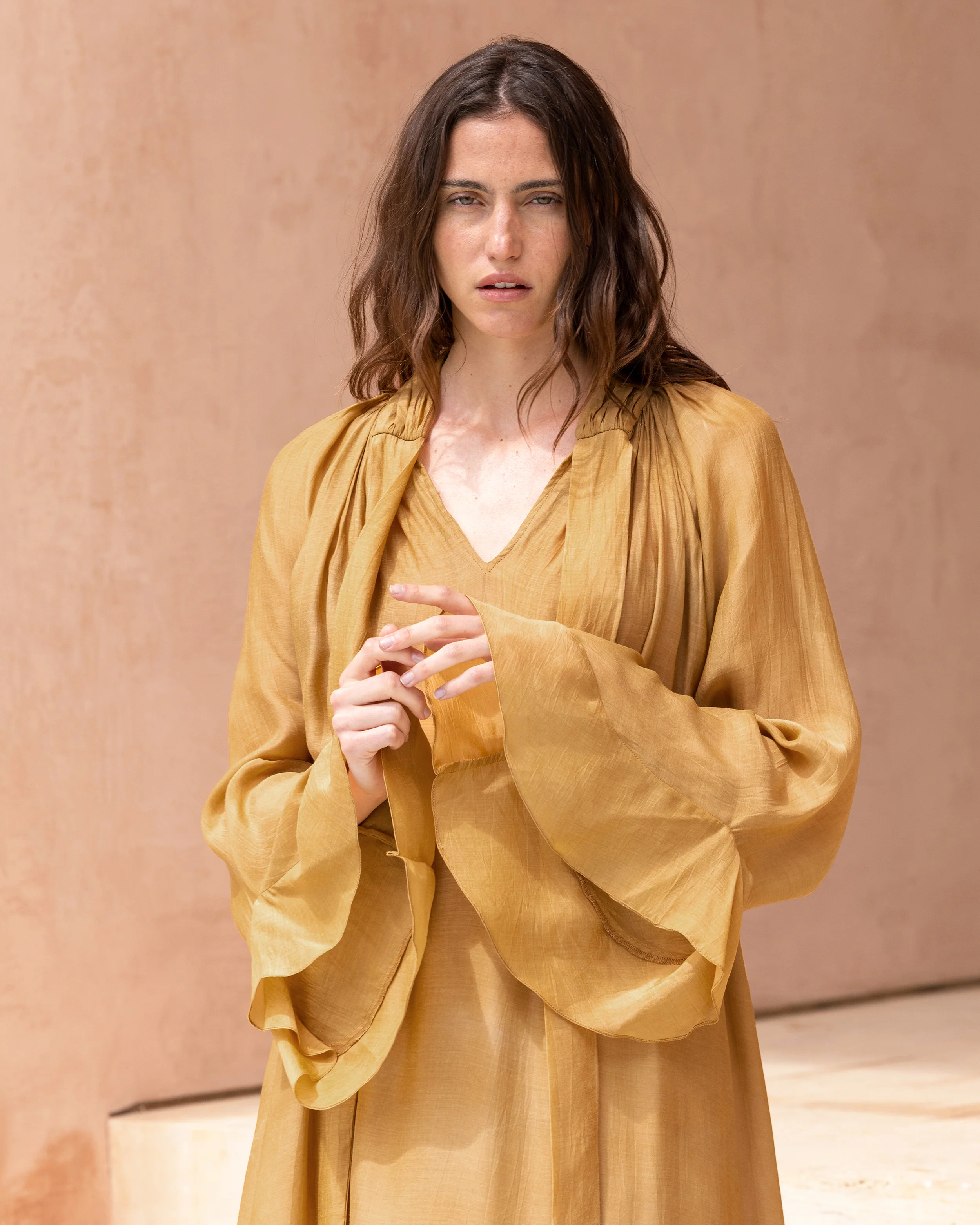 Robe Frelly - Ocre - Image 4